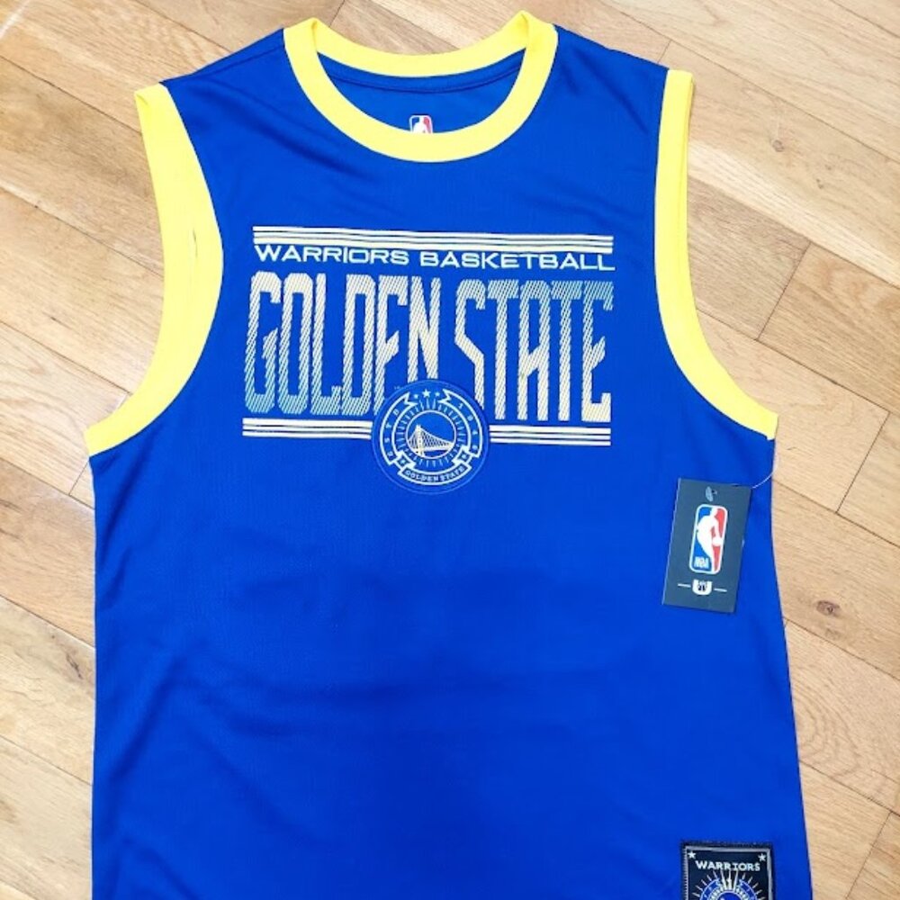 GOLDEN STATE WARRIORS NBA Men's Large Jersey Stephen Curry No. #30New Sleeveles